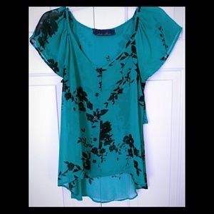 Flower Sheer Blouse